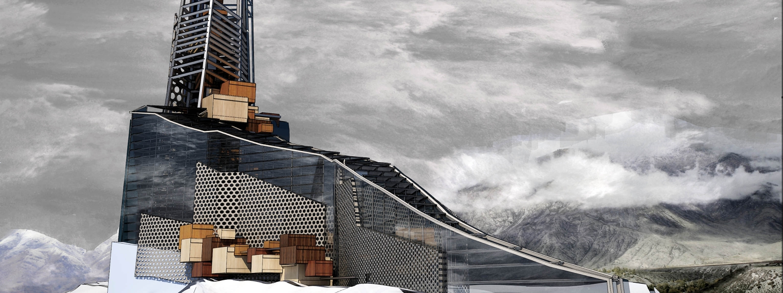work-Концепция многофункционального высотного сооружения "Tengri"